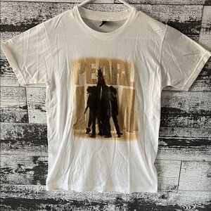 Pearl Jam Off White T-Shirt with light brown and Black Band Graphic
